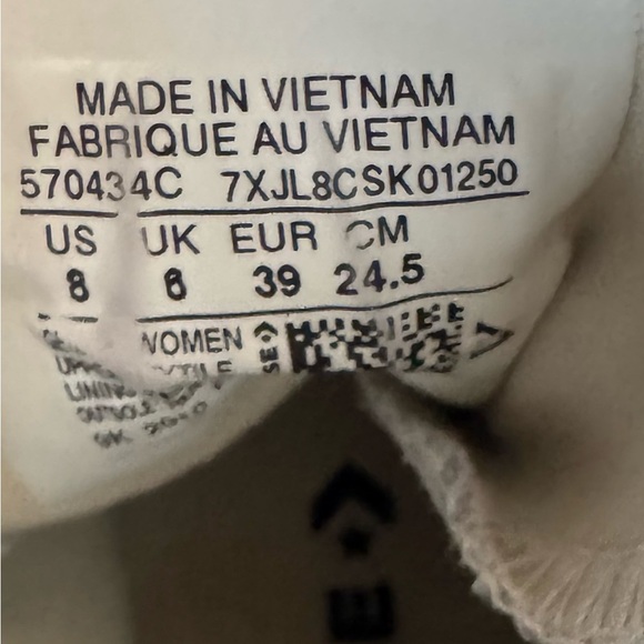 Converse Chuck Taylor All Star Grey Women's High-Top Sneakers Size 8 - Picture 5 of 9